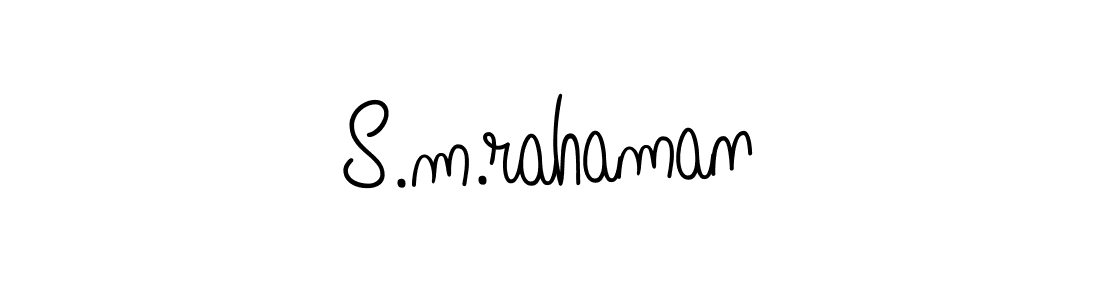 Design your own signature with our free online signature maker. With this signature software, you can create a handwritten (Angelique-Rose-font-FFP) signature for name S.m.rahaman. S.m.rahaman signature style 5 images and pictures png