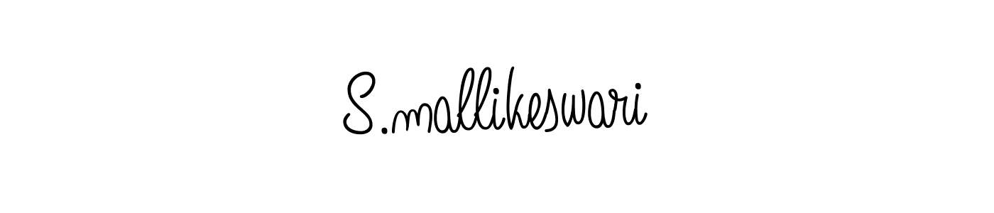 How to make S.mallikeswari signature? Angelique-Rose-font-FFP is a professional autograph style. Create handwritten signature for S.mallikeswari name. S.mallikeswari signature style 5 images and pictures png