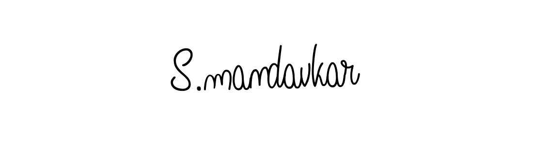 How to make S.mandavkar name signature. Use Angelique-Rose-font-FFP style for creating short signs online. This is the latest handwritten sign. S.mandavkar signature style 5 images and pictures png