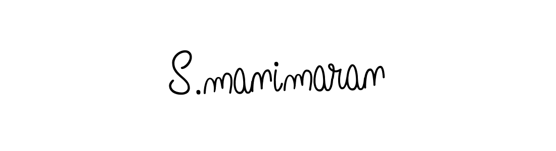 Make a beautiful signature design for name S.manimaran. With this signature (Angelique-Rose-font-FFP) style, you can create a handwritten signature for free. S.manimaran signature style 5 images and pictures png