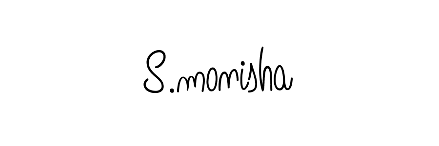 How to Draw S.monisha signature style? Angelique-Rose-font-FFP is a latest design signature styles for name S.monisha. S.monisha signature style 5 images and pictures png