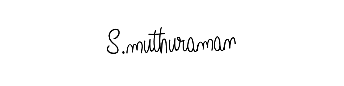 Make a beautiful signature design for name S.muthuraman. With this signature (Angelique-Rose-font-FFP) style, you can create a handwritten signature for free. S.muthuraman signature style 5 images and pictures png