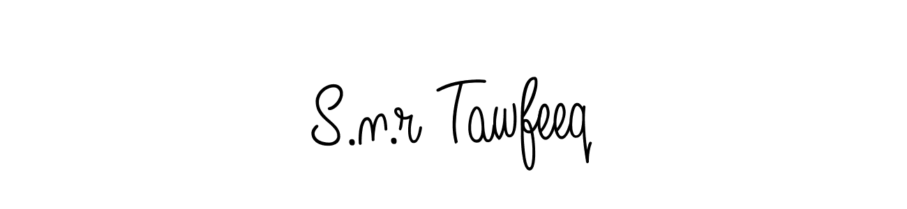 This is the best signature style for the S.n.r Tawfeeq name. Also you like these signature font (Angelique-Rose-font-FFP). Mix name signature. S.n.r Tawfeeq signature style 5 images and pictures png