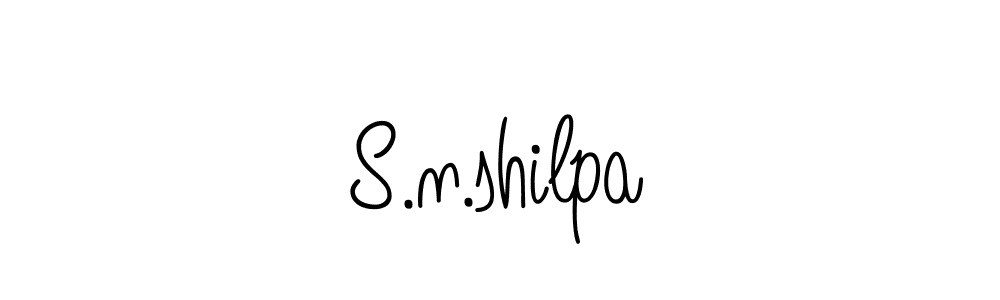 The best way (Angelique-Rose-font-FFP) to make a short signature is to pick only two or three words in your name. The name S.n.shilpa include a total of six letters. For converting this name. S.n.shilpa signature style 5 images and pictures png