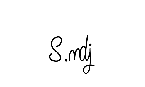 How to make S.ndj name signature. Use Angelique-Rose-font-FFP style for creating short signs online. This is the latest handwritten sign. S.ndj signature style 5 images and pictures png