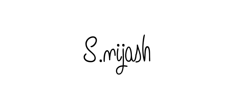 Design your own signature with our free online signature maker. With this signature software, you can create a handwritten (Angelique-Rose-font-FFP) signature for name S.nijash. S.nijash signature style 5 images and pictures png