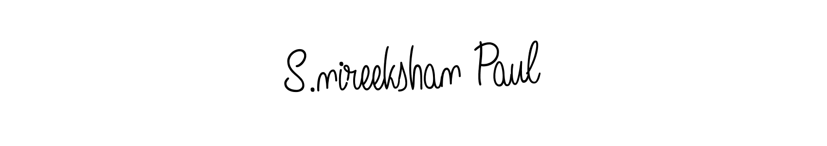 S.nireekshan Paul stylish signature style. Best Handwritten Sign (Angelique-Rose-font-FFP) for my name. Handwritten Signature Collection Ideas for my name S.nireekshan Paul. S.nireekshan Paul signature style 5 images and pictures png