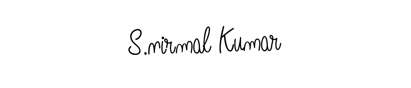 How to make S.nirmal Kumar name signature. Use Angelique-Rose-font-FFP style for creating short signs online. This is the latest handwritten sign. S.nirmal Kumar signature style 5 images and pictures png