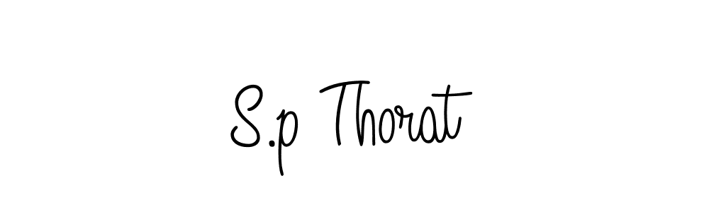 You should practise on your own different ways (Angelique-Rose-font-FFP) to write your name (S.p Thorat) in signature. don't let someone else do it for you. S.p Thorat signature style 5 images and pictures png