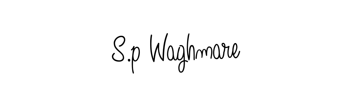 S.p Waghmare stylish signature style. Best Handwritten Sign (Angelique-Rose-font-FFP) for my name. Handwritten Signature Collection Ideas for my name S.p Waghmare. S.p Waghmare signature style 5 images and pictures png