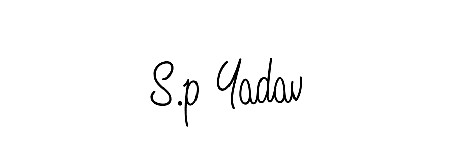 Create a beautiful signature design for name S.p Yadav. With this signature (Angelique-Rose-font-FFP) fonts, you can make a handwritten signature for free. S.p Yadav signature style 5 images and pictures png
