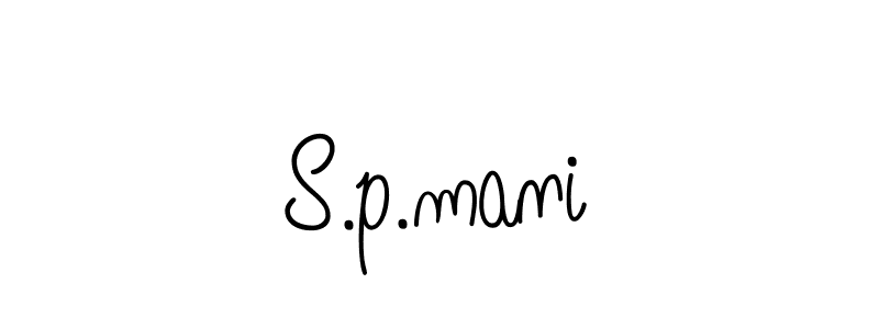 You should practise on your own different ways (Angelique-Rose-font-FFP) to write your name (S.p.mani) in signature. don't let someone else do it for you. S.p.mani signature style 5 images and pictures png