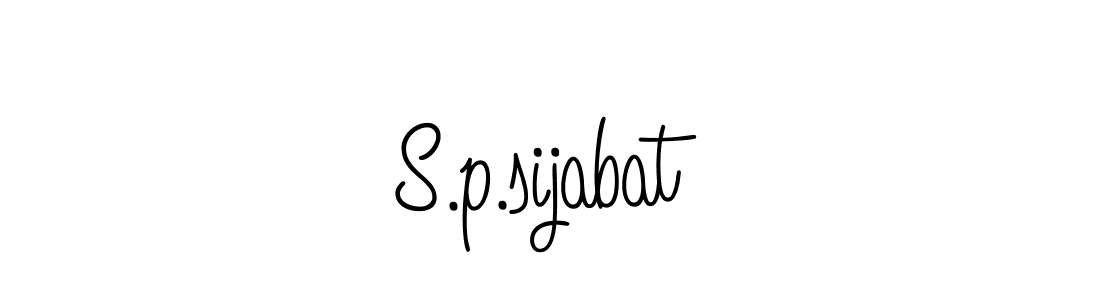 Use a signature maker to create a handwritten signature online. With this signature software, you can design (Angelique-Rose-font-FFP) your own signature for name S.p.sijabat. S.p.sijabat signature style 5 images and pictures png