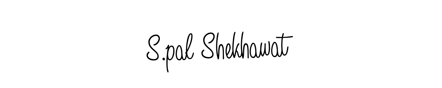 The best way (Angelique-Rose-font-FFP) to make a short signature is to pick only two or three words in your name. The name S.pal Shekhawat include a total of six letters. For converting this name. S.pal Shekhawat signature style 5 images and pictures png