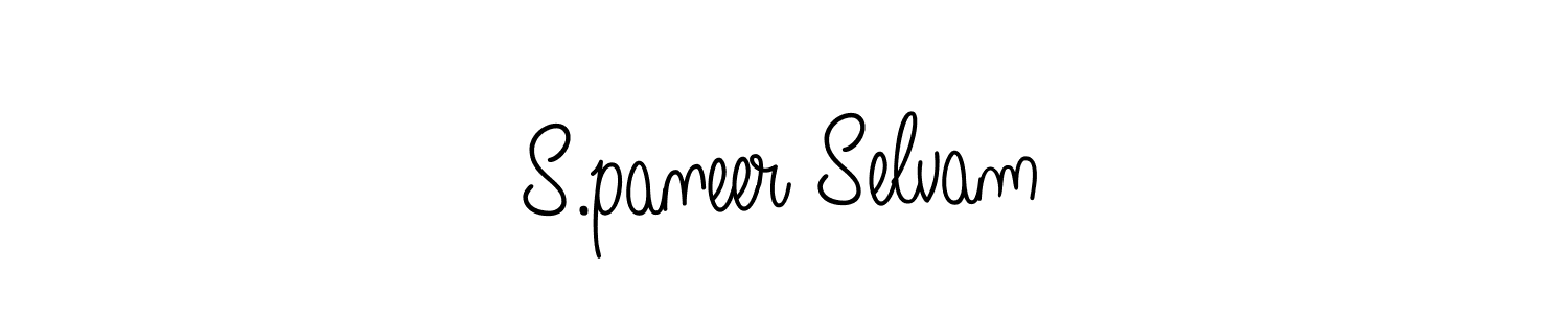 How to Draw S.paneer Selvam signature style? Angelique-Rose-font-FFP is a latest design signature styles for name S.paneer Selvam. S.paneer Selvam signature style 5 images and pictures png