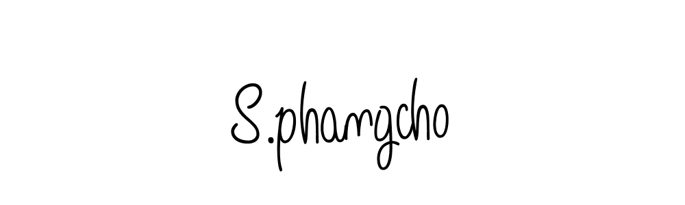 The best way (Angelique-Rose-font-FFP) to make a short signature is to pick only two or three words in your name. The name S.phangcho include a total of six letters. For converting this name. S.phangcho signature style 5 images and pictures png