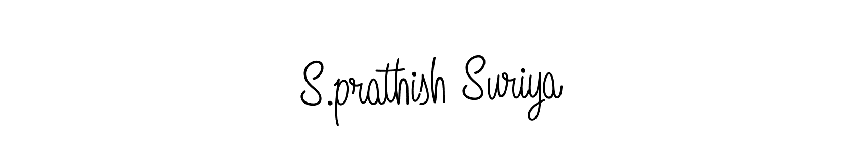 How to make S.prathish Suriya name signature. Use Angelique-Rose-font-FFP style for creating short signs online. This is the latest handwritten sign. S.prathish Suriya signature style 5 images and pictures png