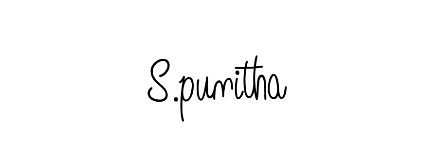 Design your own signature with our free online signature maker. With this signature software, you can create a handwritten (Angelique-Rose-font-FFP) signature for name S.punitha. S.punitha signature style 5 images and pictures png