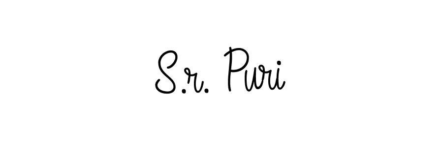 How to Draw S.r. Puri signature style? Angelique-Rose-font-FFP is a latest design signature styles for name S.r. Puri. S.r. Puri signature style 5 images and pictures png