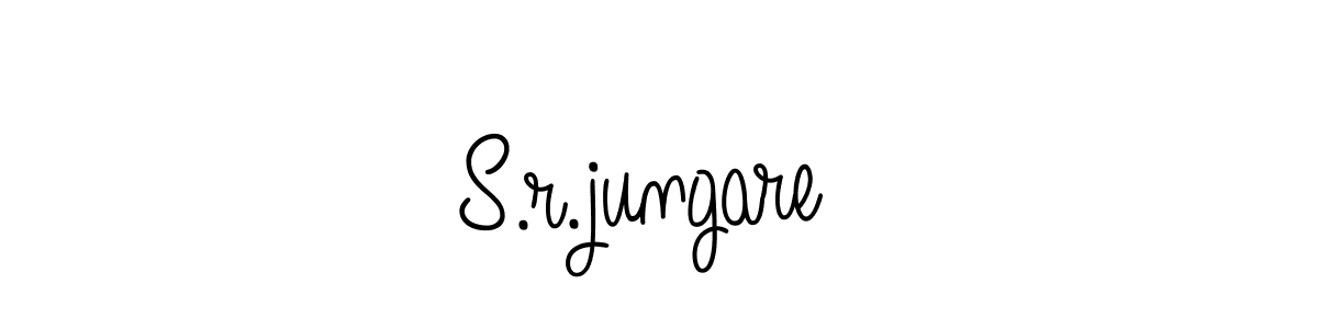 You should practise on your own different ways (Angelique-Rose-font-FFP) to write your name (S.r.jungare ) in signature. don't let someone else do it for you. S.r.jungare  signature style 5 images and pictures png