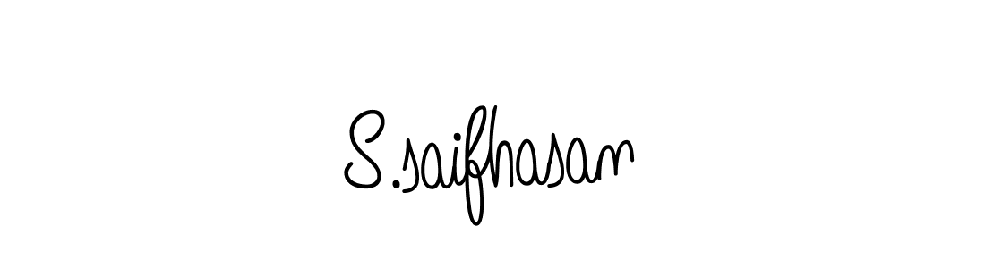 Use a signature maker to create a handwritten signature online. With this signature software, you can design (Angelique-Rose-font-FFP) your own signature for name S.saifhasan. S.saifhasan signature style 5 images and pictures png