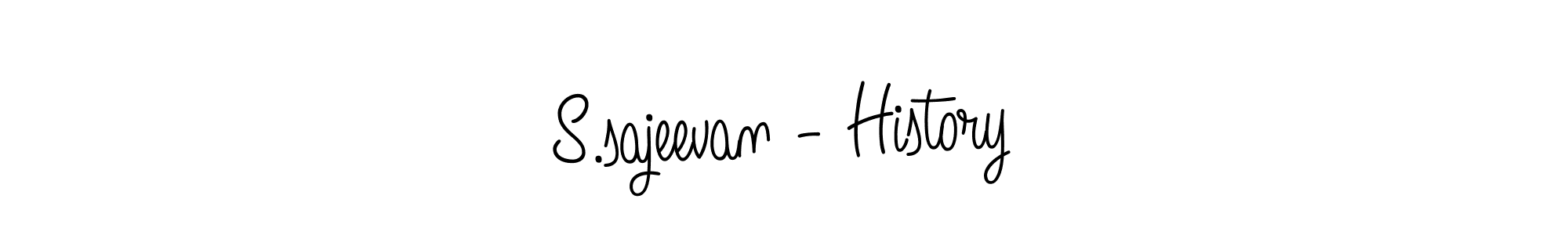 How to make S.sajeevan - History name signature. Use Angelique-Rose-font-FFP style for creating short signs online. This is the latest handwritten sign. S.sajeevan - History signature style 5 images and pictures png