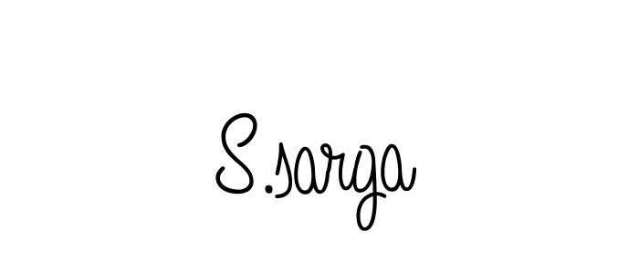 Design your own signature with our free online signature maker. With this signature software, you can create a handwritten (Angelique-Rose-font-FFP) signature for name S.sarga. S.sarga signature style 5 images and pictures png