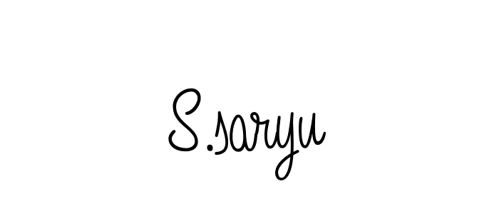 How to Draw S.saryu signature style? Angelique-Rose-font-FFP is a latest design signature styles for name S.saryu. S.saryu signature style 5 images and pictures png