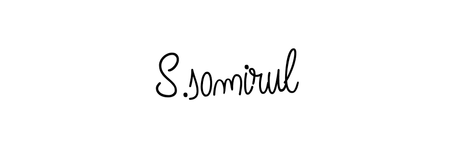 Make a beautiful signature design for name S.somirul. With this signature (Angelique-Rose-font-FFP) style, you can create a handwritten signature for free. S.somirul signature style 5 images and pictures png