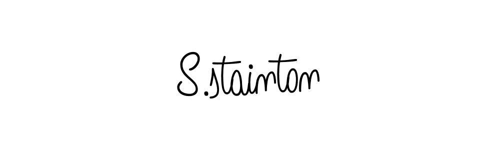 S.stainton stylish signature style. Best Handwritten Sign (Angelique-Rose-font-FFP) for my name. Handwritten Signature Collection Ideas for my name S.stainton. S.stainton signature style 5 images and pictures png