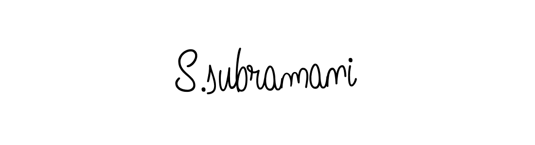 How to make S.subramani name signature. Use Angelique-Rose-font-FFP style for creating short signs online. This is the latest handwritten sign. S.subramani signature style 5 images and pictures png