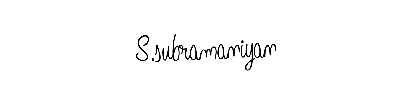 How to Draw S.subramaniyan signature style? Angelique-Rose-font-FFP is a latest design signature styles for name S.subramaniyan. S.subramaniyan signature style 5 images and pictures png