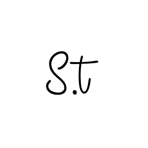 Use a signature maker to create a handwritten signature online. With this signature software, you can design (Angelique-Rose-font-FFP) your own signature for name S.t. S.t signature style 5 images and pictures png