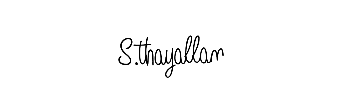 Design your own signature with our free online signature maker. With this signature software, you can create a handwritten (Angelique-Rose-font-FFP) signature for name S.thayallan. S.thayallan signature style 5 images and pictures png