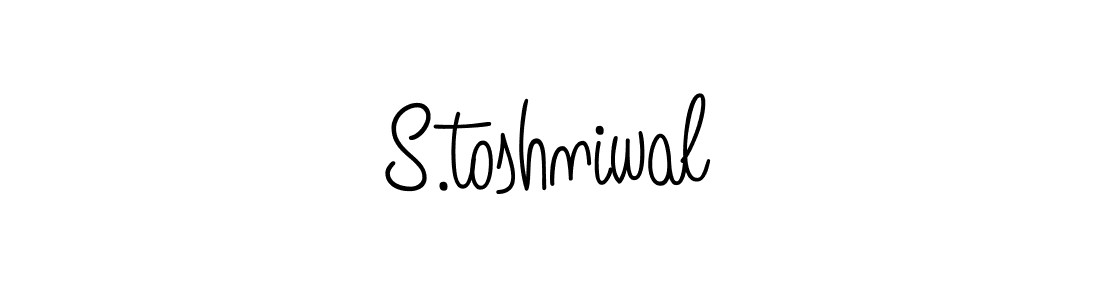 Make a beautiful signature design for name S.toshniwal. With this signature (Angelique-Rose-font-FFP) style, you can create a handwritten signature for free. S.toshniwal signature style 5 images and pictures png