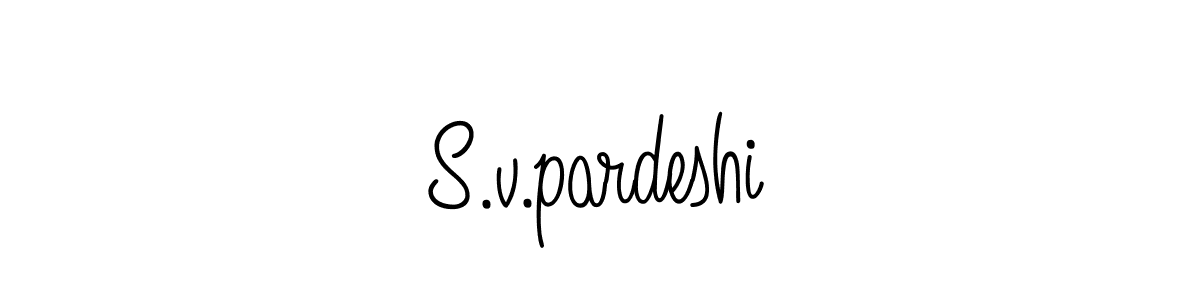 It looks lik you need a new signature style for name S.v.pardeshi. Design unique handwritten (Angelique-Rose-font-FFP) signature with our free signature maker in just a few clicks. S.v.pardeshi signature style 5 images and pictures png