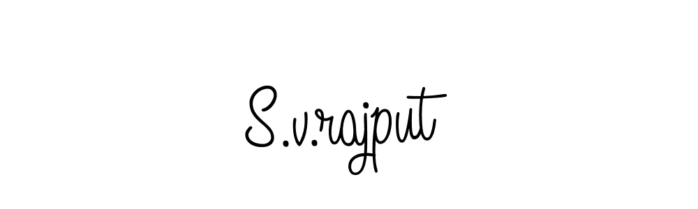 The best way (Angelique-Rose-font-FFP) to make a short signature is to pick only two or three words in your name. The name S.v.rajput include a total of six letters. For converting this name. S.v.rajput signature style 5 images and pictures png