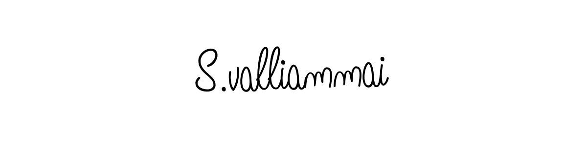 Use a signature maker to create a handwritten signature online. With this signature software, you can design (Angelique-Rose-font-FFP) your own signature for name S.valliammai. S.valliammai signature style 5 images and pictures png