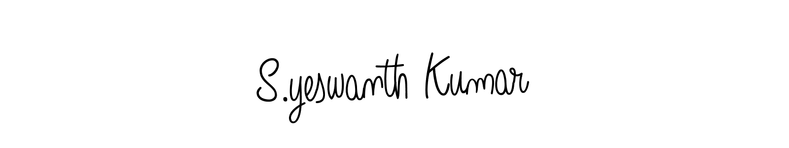 Design your own signature with our free online signature maker. With this signature software, you can create a handwritten (Angelique-Rose-font-FFP) signature for name S.yeswanth Kumar. S.yeswanth Kumar signature style 5 images and pictures png