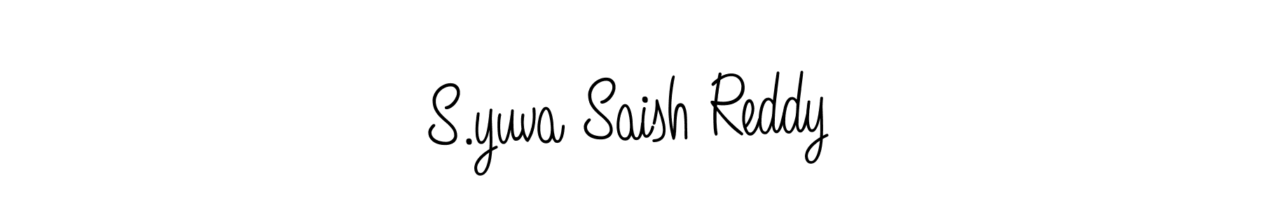 You should practise on your own different ways (Angelique-Rose-font-FFP) to write your name (S.yuva Saish Reddy) in signature. don't let someone else do it for you. S.yuva Saish Reddy signature style 5 images and pictures png