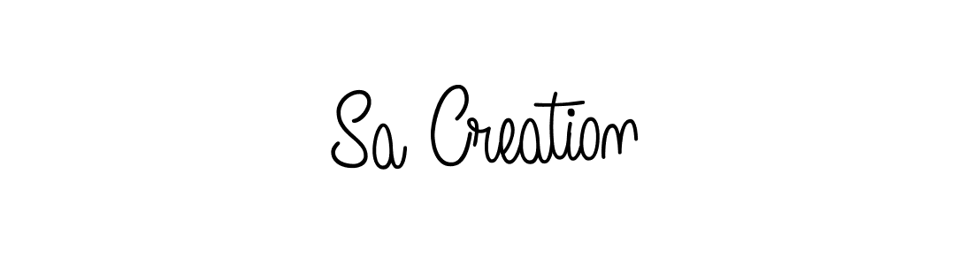 Make a beautiful signature design for name Sa Creation. With this signature (Angelique-Rose-font-FFP) style, you can create a handwritten signature for free. Sa Creation signature style 5 images and pictures png