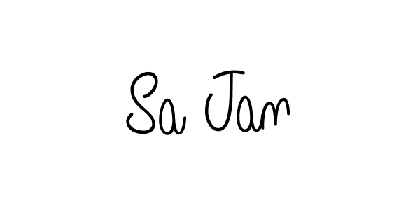 The best way (Angelique-Rose-font-FFP) to make a short signature is to pick only two or three words in your name. The name Sa Jan include a total of six letters. For converting this name. Sa Jan signature style 5 images and pictures png