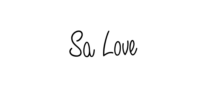 How to make Sa Love signature? Angelique-Rose-font-FFP is a professional autograph style. Create handwritten signature for Sa Love name. Sa Love signature style 5 images and pictures png