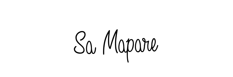 The best way (Angelique-Rose-font-FFP) to make a short signature is to pick only two or three words in your name. The name Sa Mapare include a total of six letters. For converting this name. Sa Mapare signature style 5 images and pictures png