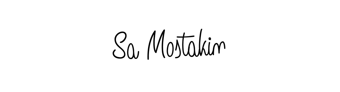 Sa Mostakin stylish signature style. Best Handwritten Sign (Angelique-Rose-font-FFP) for my name. Handwritten Signature Collection Ideas for my name Sa Mostakin. Sa Mostakin signature style 5 images and pictures png