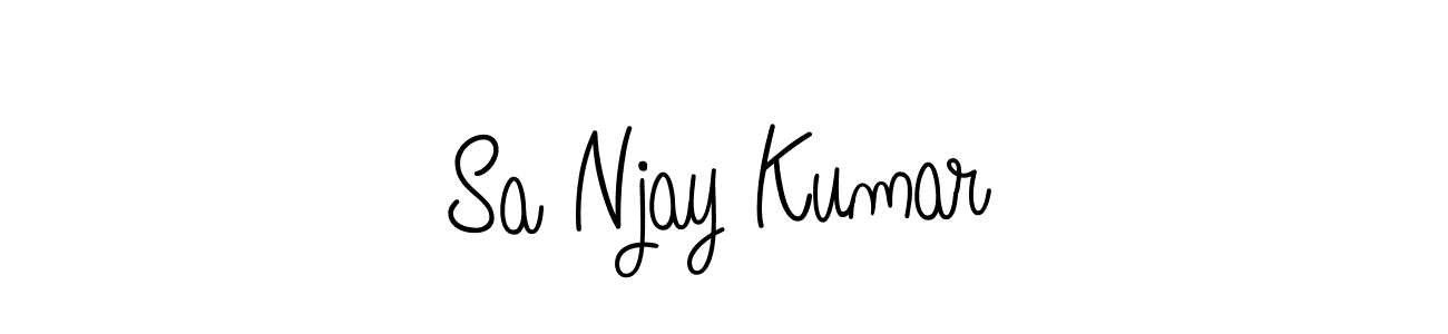 Use a signature maker to create a handwritten signature online. With this signature software, you can design (Angelique-Rose-font-FFP) your own signature for name Sa Njay Kumar. Sa Njay Kumar signature style 5 images and pictures png