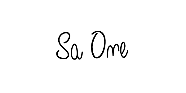 Use a signature maker to create a handwritten signature online. With this signature software, you can design (Angelique-Rose-font-FFP) your own signature for name Sa One. Sa One signature style 5 images and pictures png