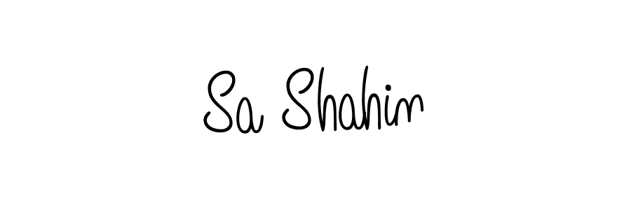 The best way (Angelique-Rose-font-FFP) to make a short signature is to pick only two or three words in your name. The name Sa Shahin include a total of six letters. For converting this name. Sa Shahin signature style 5 images and pictures png