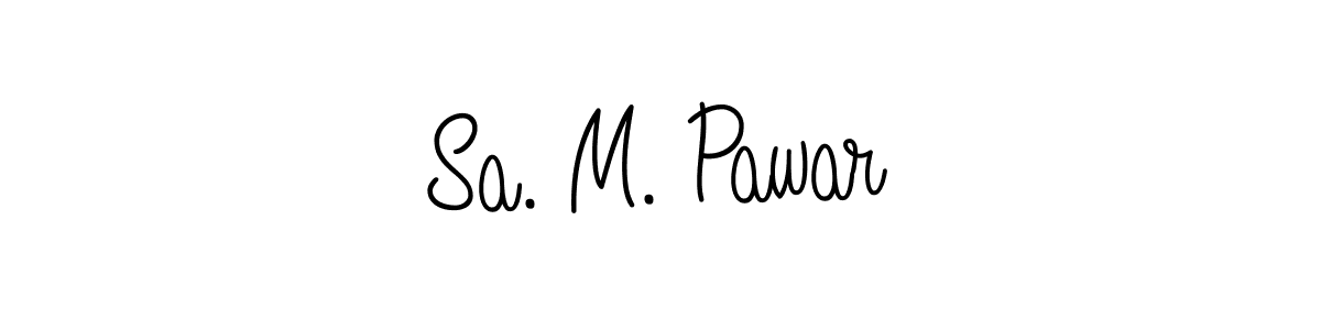 Design your own signature with our free online signature maker. With this signature software, you can create a handwritten (Angelique-Rose-font-FFP) signature for name Sa. M. Pawar. Sa. M. Pawar signature style 5 images and pictures png