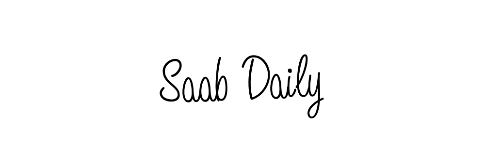 Create a beautiful signature design for name Saab Daily. With this signature (Angelique-Rose-font-FFP) fonts, you can make a handwritten signature for free. Saab Daily signature style 5 images and pictures png